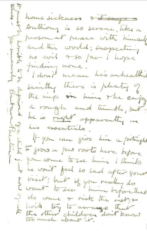 The second half of Barbara Preistman’s letter